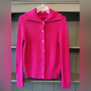 Pink Talbots Chunky Cardigan Petite size S button up